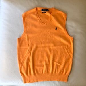 Polo Ralph Lauren orange sweater vest size M